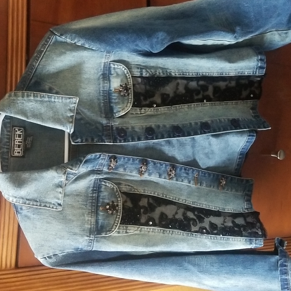 Cute denim sequin jacket